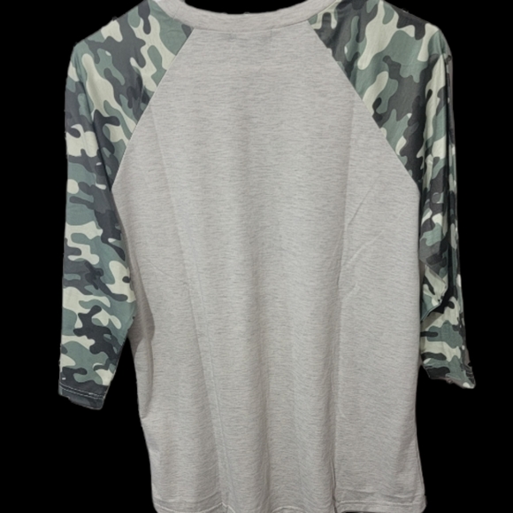 NWT DD214 It's A Veteran Thing Camo Sleeve Small LS Tee - Picture 2 of 3